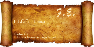 Flór Emma névjegykártya