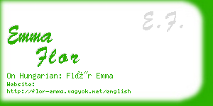 emma flor business card